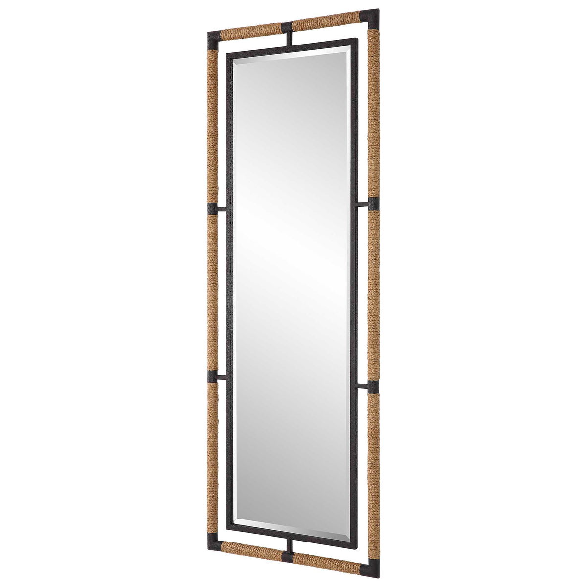 Melville Iron & Rope Tall Mirror, by Uttermost, 27.5" width x 76" height x 1.5" depth View 5