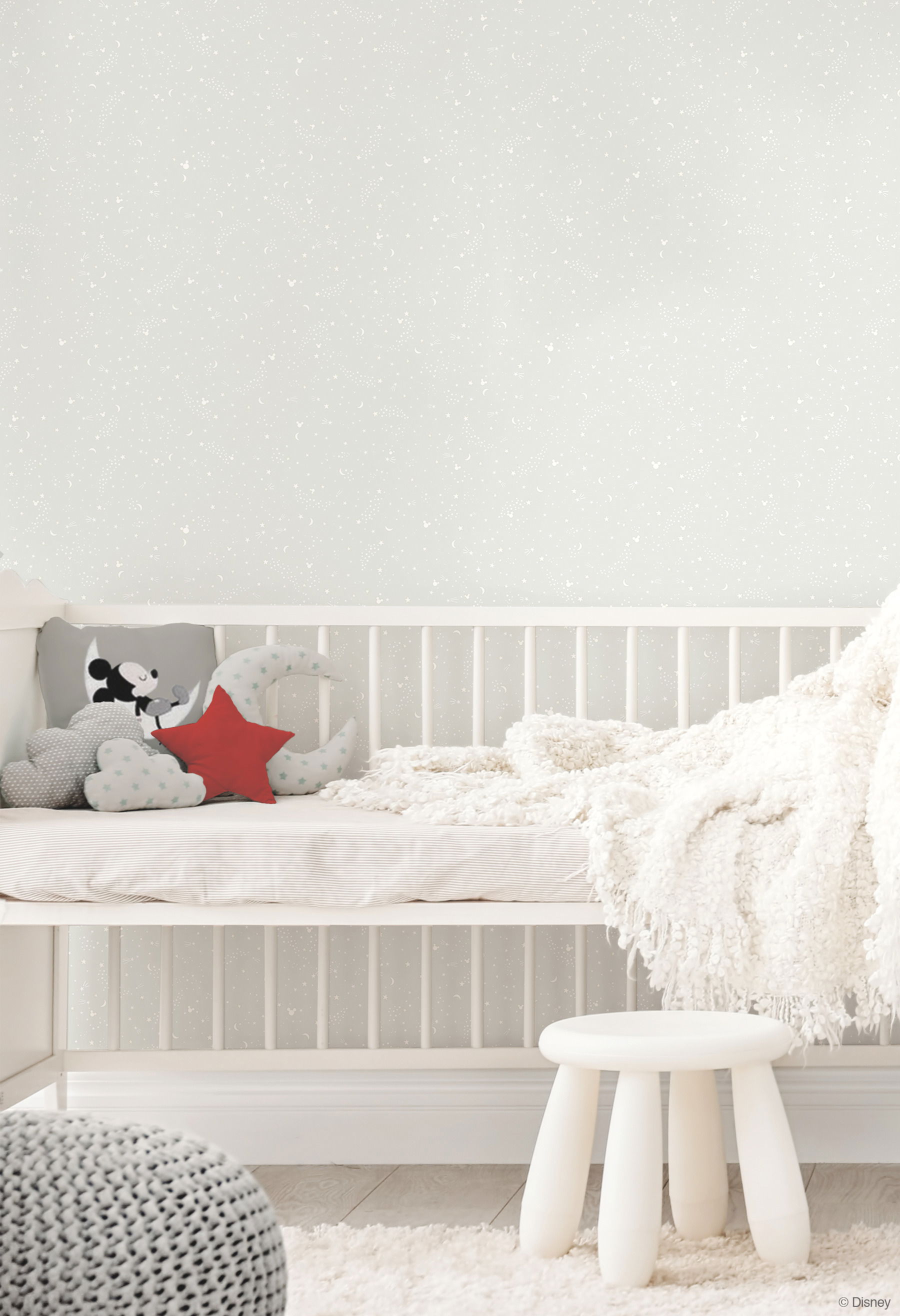 Disney Mickey Mouse Star Grey Wallpaper large image 