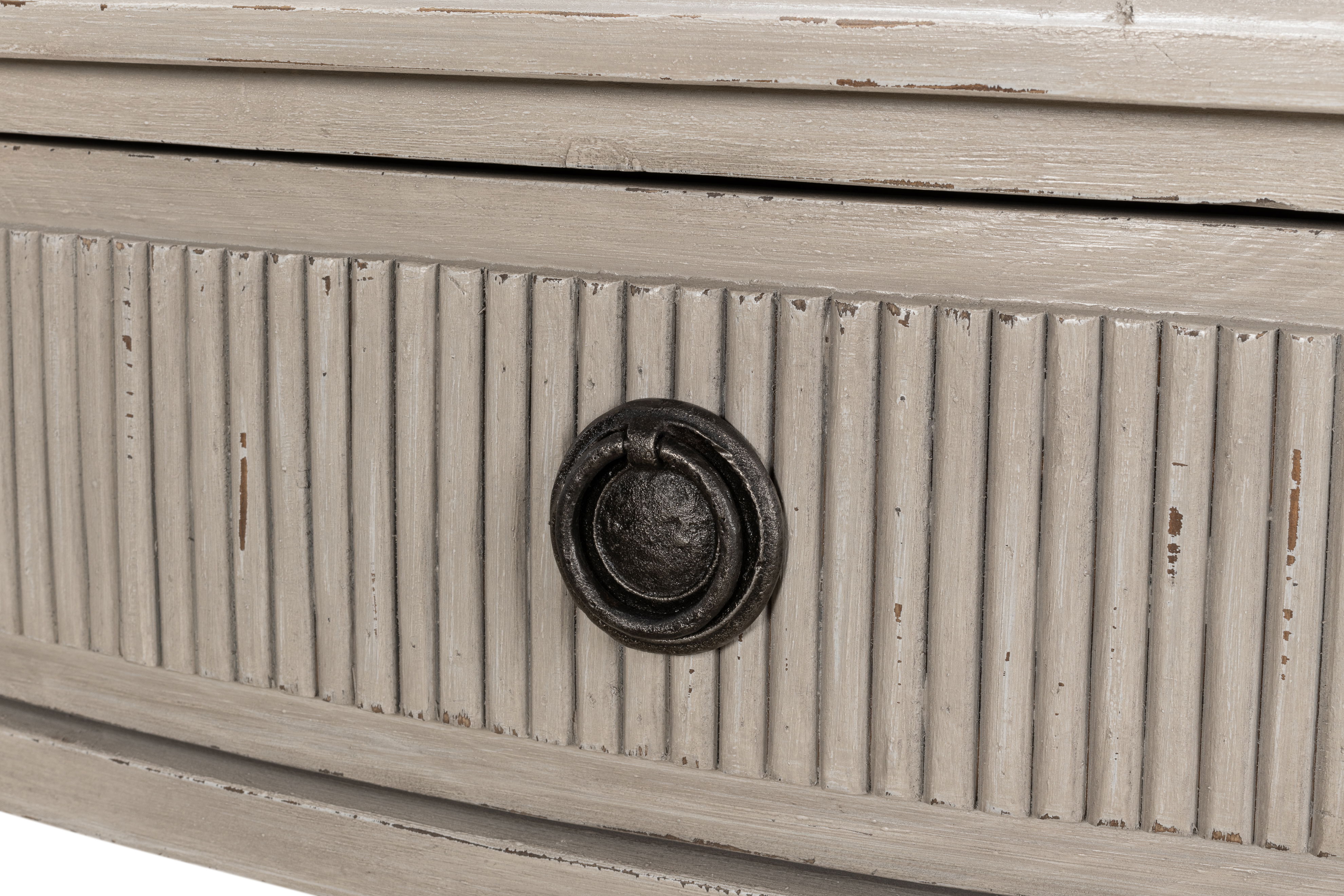 Madora Bungalow Console Table, Grey, by Sarreid, 48" length x 15" width x 33" height View 12