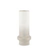 Tovah Medium Textured White with Gold Metal Vase thumbnail 0
