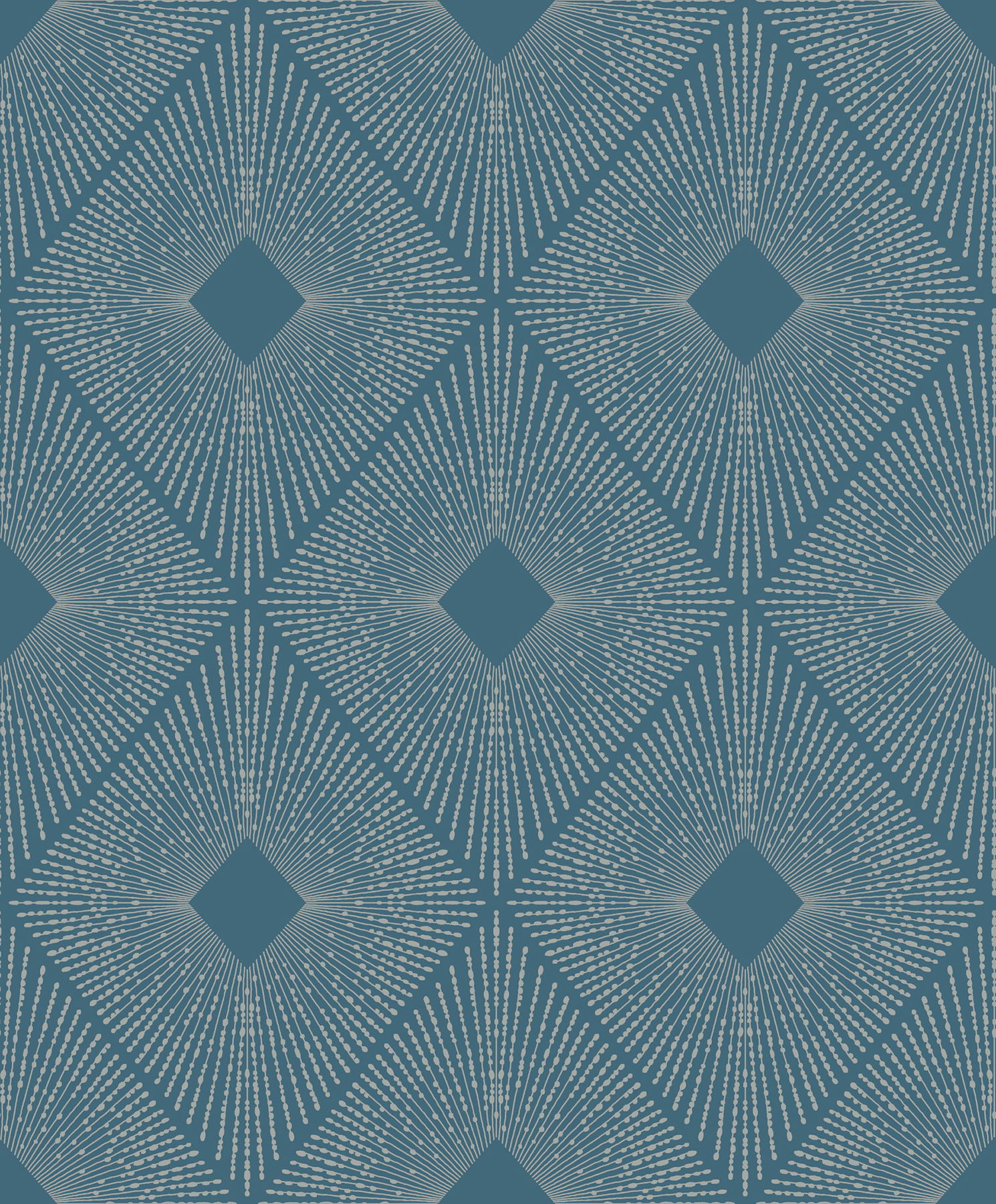 Harlowe Blue & Silver Wallpaper large image 