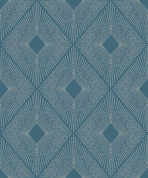 Harlowe Blue & Silver Wallpaper
