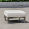 Borneo White Cushion Outdoor Ottoman, by Uttermost, 2'1.95" width x 1'4.5" height x 1'10" depth thumbnail 2