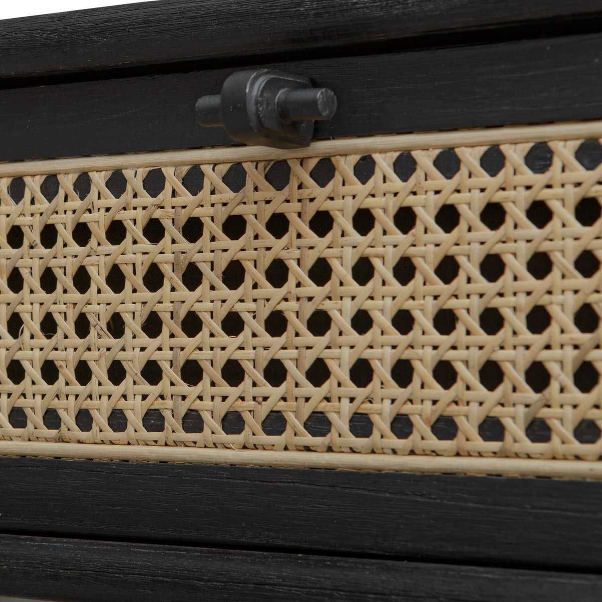Coast Black Rattan Side Table, Side & End Table by Uttermost, 25.75" width x 23" height x 18.75" depth View 5