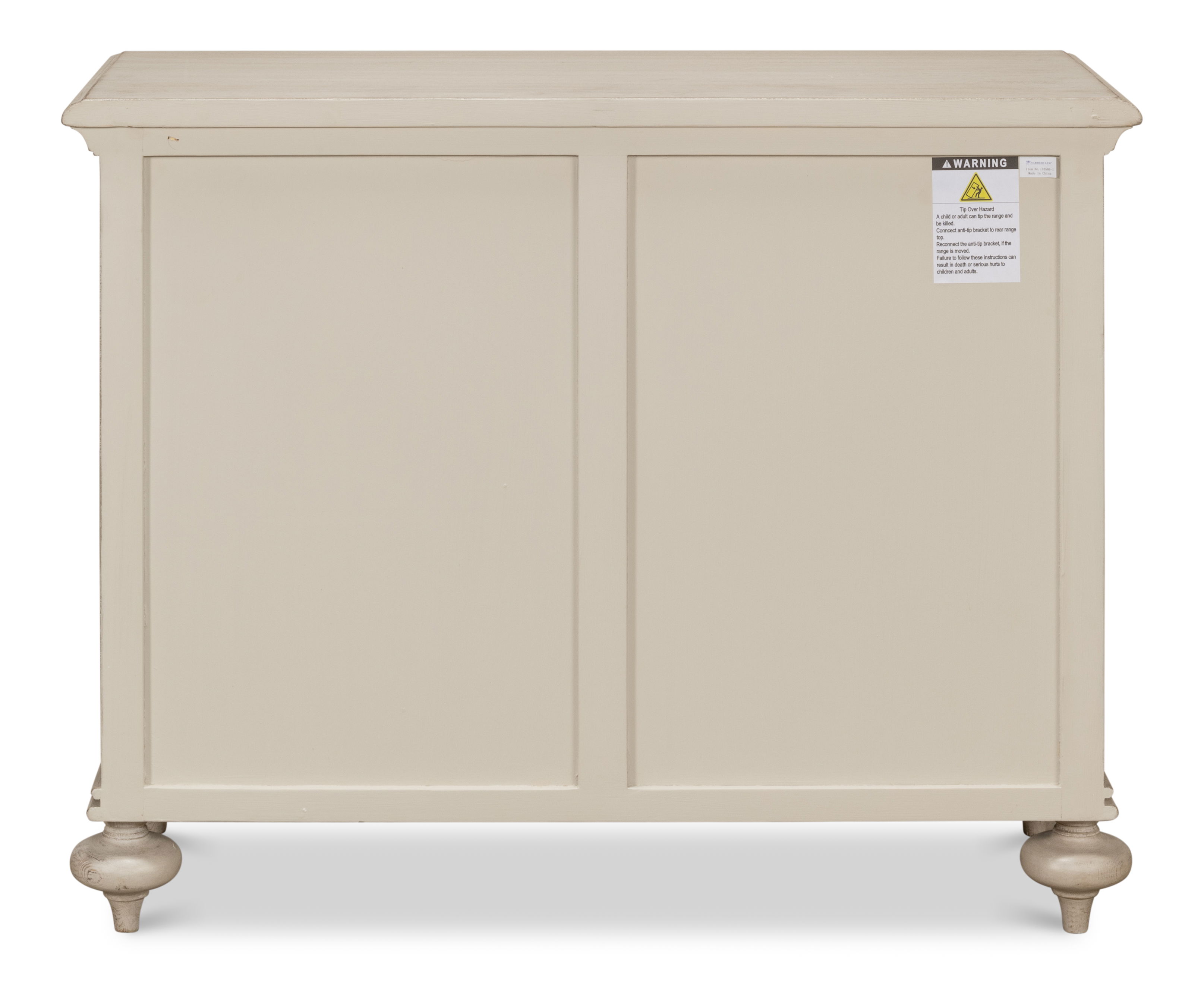 Sommeil 3 Drawer Commode, Stone Grey, Cabinets & Chest by Sarreid, 44" length x 18" width x 35" height View 3