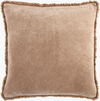 Washed Cotton Velvet Accent Pillow, Decorative Pillow by Surya, 18" length x 18" width thumbnail