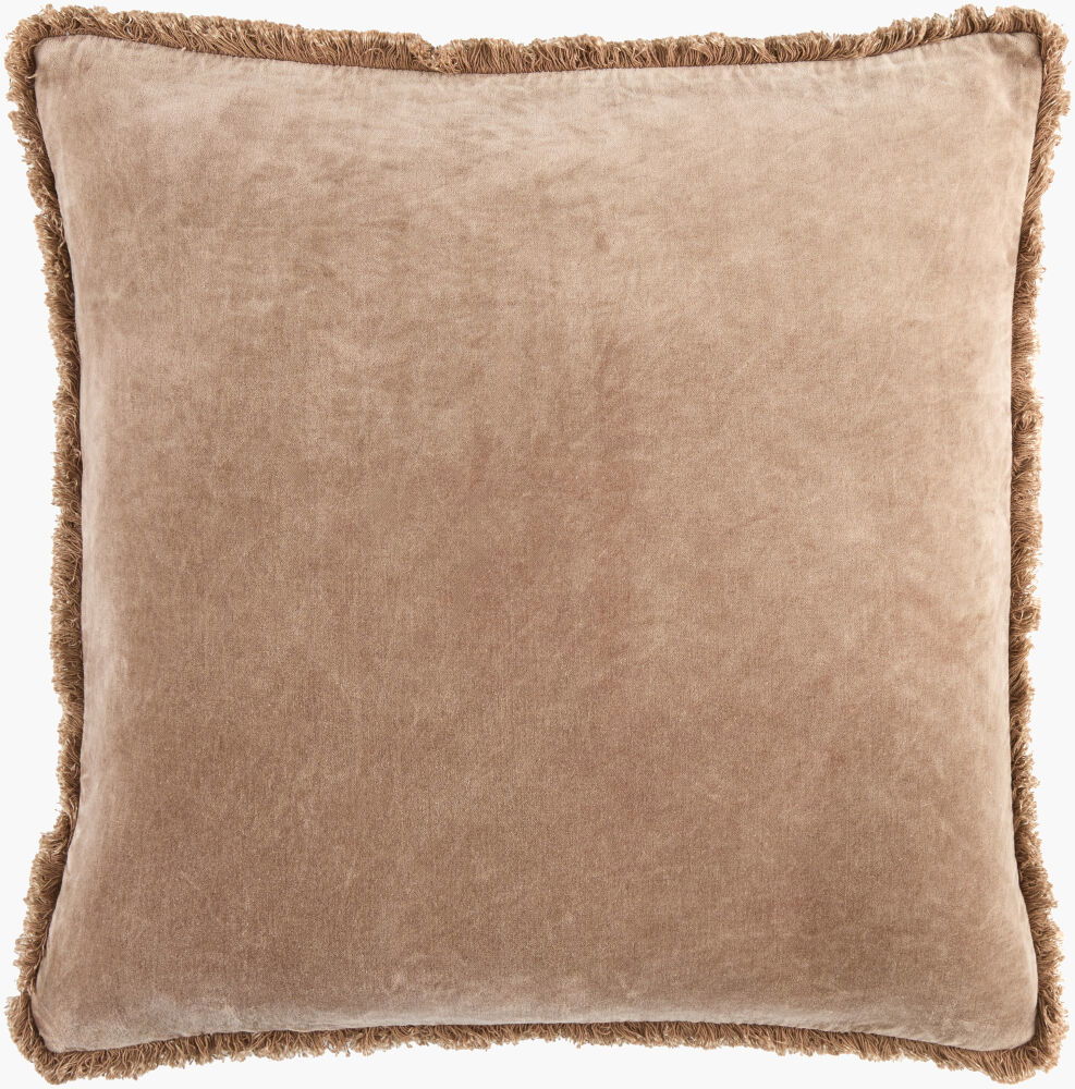 Washed Cotton Velvet Accent Pillow large image 