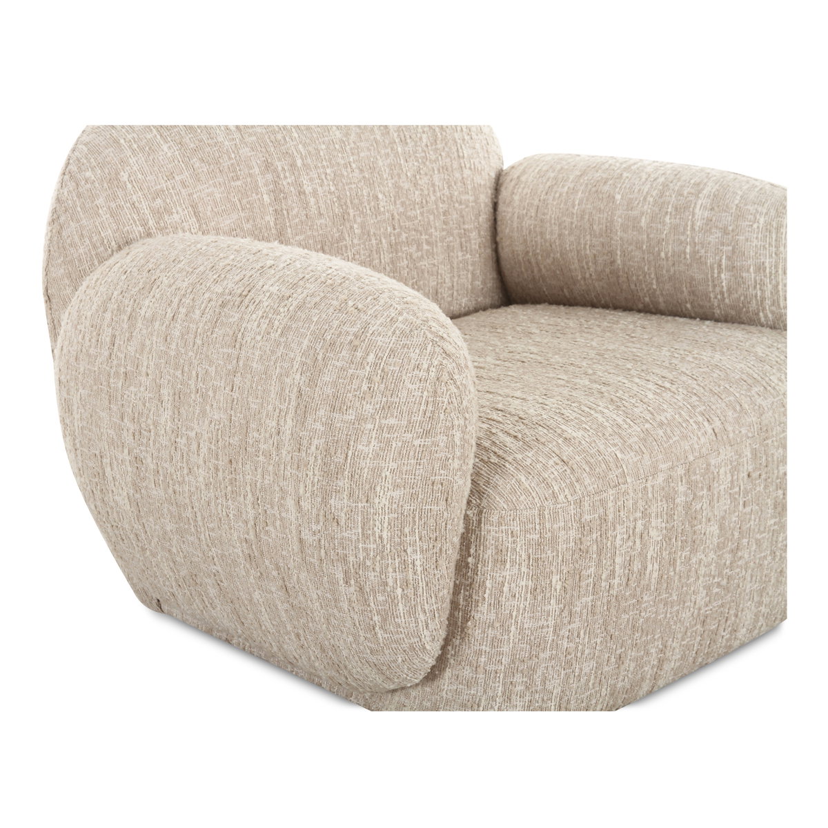 Hazel Lounge Chair Off White, Accent Chair by Moe's Home, 39.5" width x 28.75" height x 33.75" depth View 6