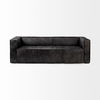 Stinson II 91' Black Leather Three Seater Sofa thumbnail 4