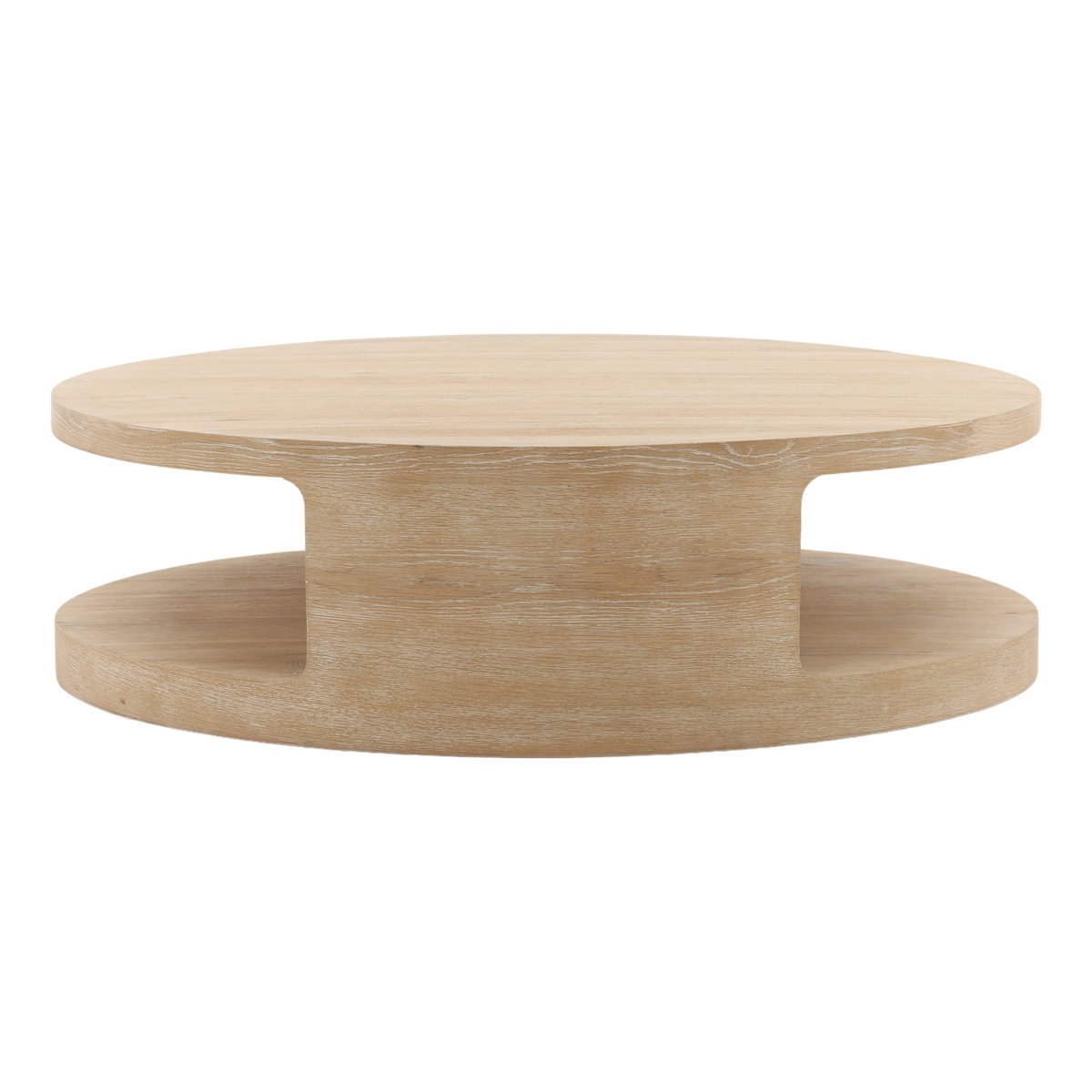 Hilaire Coffee Table Light Natural, by Dovetail, 51" width x 15.25" height x 51" diameter x 51" depth View 3
