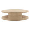 Hilaire Coffee Table Light Natural, by Dovetail, 51" width x 15.25" height x 51" diameter x 51" depth thumbnail 3