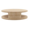 Hilaire Coffee Table Light Natural, by Dovetail, 51" width x 15.25" height x 51" diameter x 51" depth thumbnail 3
