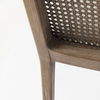 Clara Light Brown Wood with Cream Fabric Seat and Cane Back Armless Dining Chair, by Mercana, 18" length x 23.25" width x 33.75" height thumbnail 12