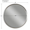 Serenza Round Silver Mirror, by Uttermost, 42" width x 42" height x 2.5" depth thumbnail 3