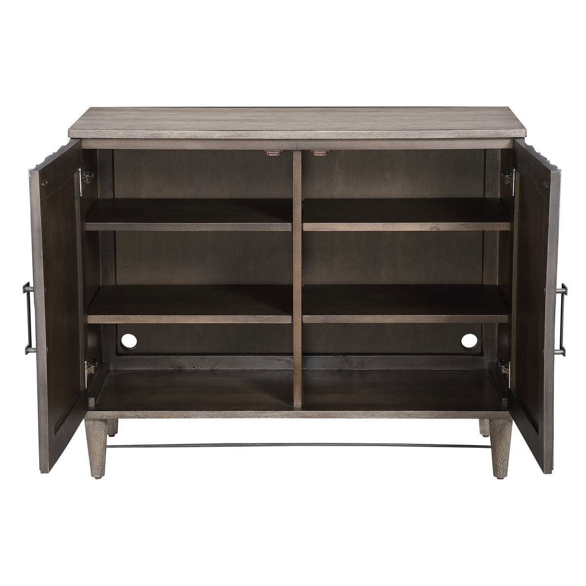 Shield Gray Oak 2 Door Cabinet, Cabinets & Chest by Uttermost, 40" width x 32" height x 18" depth View 6