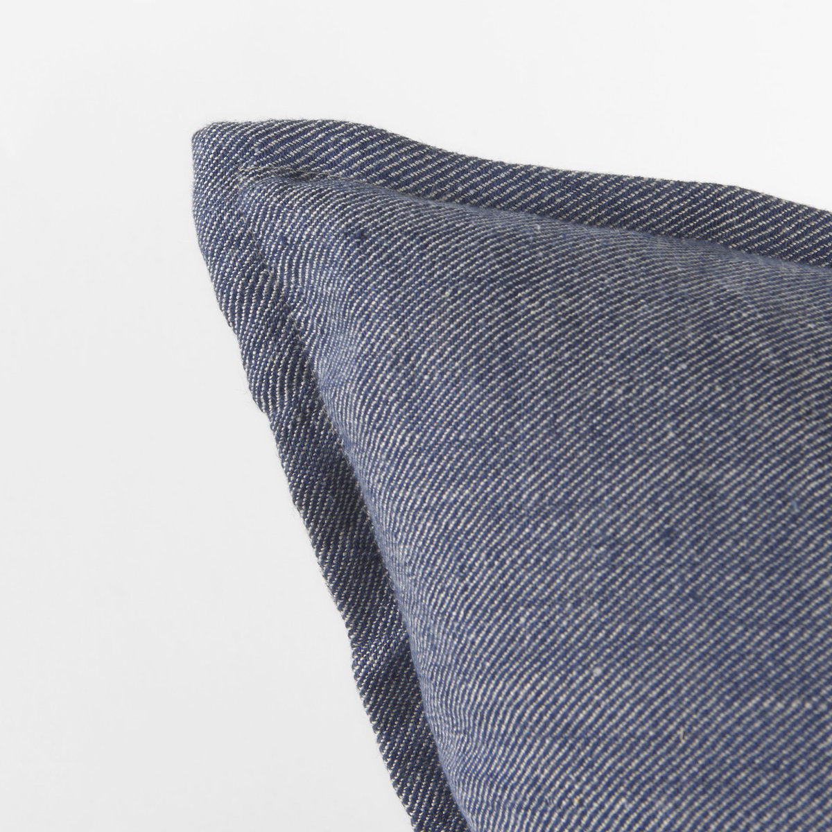 Aubrielle 20x20 Gray and Blue Fabric Color Blocked Pillow Cover, Decorative Pillow by Mercana, 20" length x 20" width x 0.2" height View 7