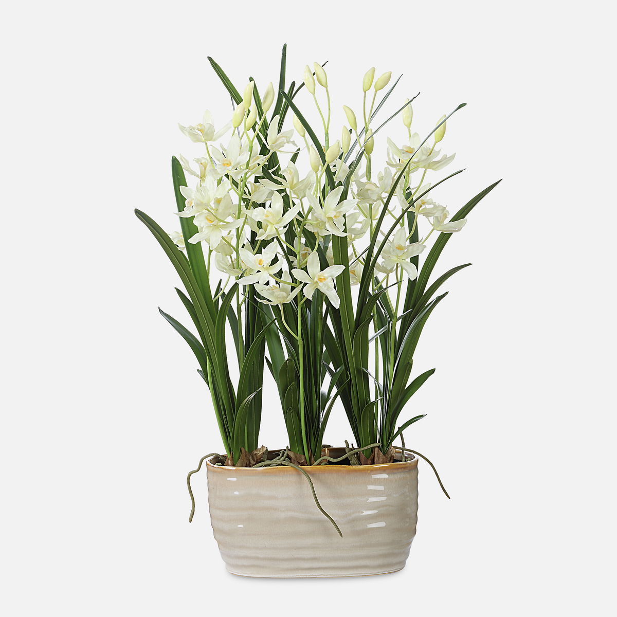 Ariana Orchid Planter, Artificial Plants & Flower by Uttermost, 16.75" width x 24.37" height x 15.5" depth View 1