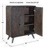 Hausen 2 Door Mid-Century Cabinet, Cabinets & Chest by Uttermost, 29" width x 35" height x 18" depth thumbnail 3