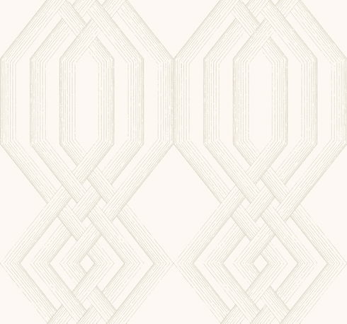 Ettched Lattice Taupe Wallpaper