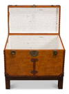 Abilene Leather Box W/Stand, by Sarreid, 1'1" length x 1'11" width x 1'8" height thumbnail 6