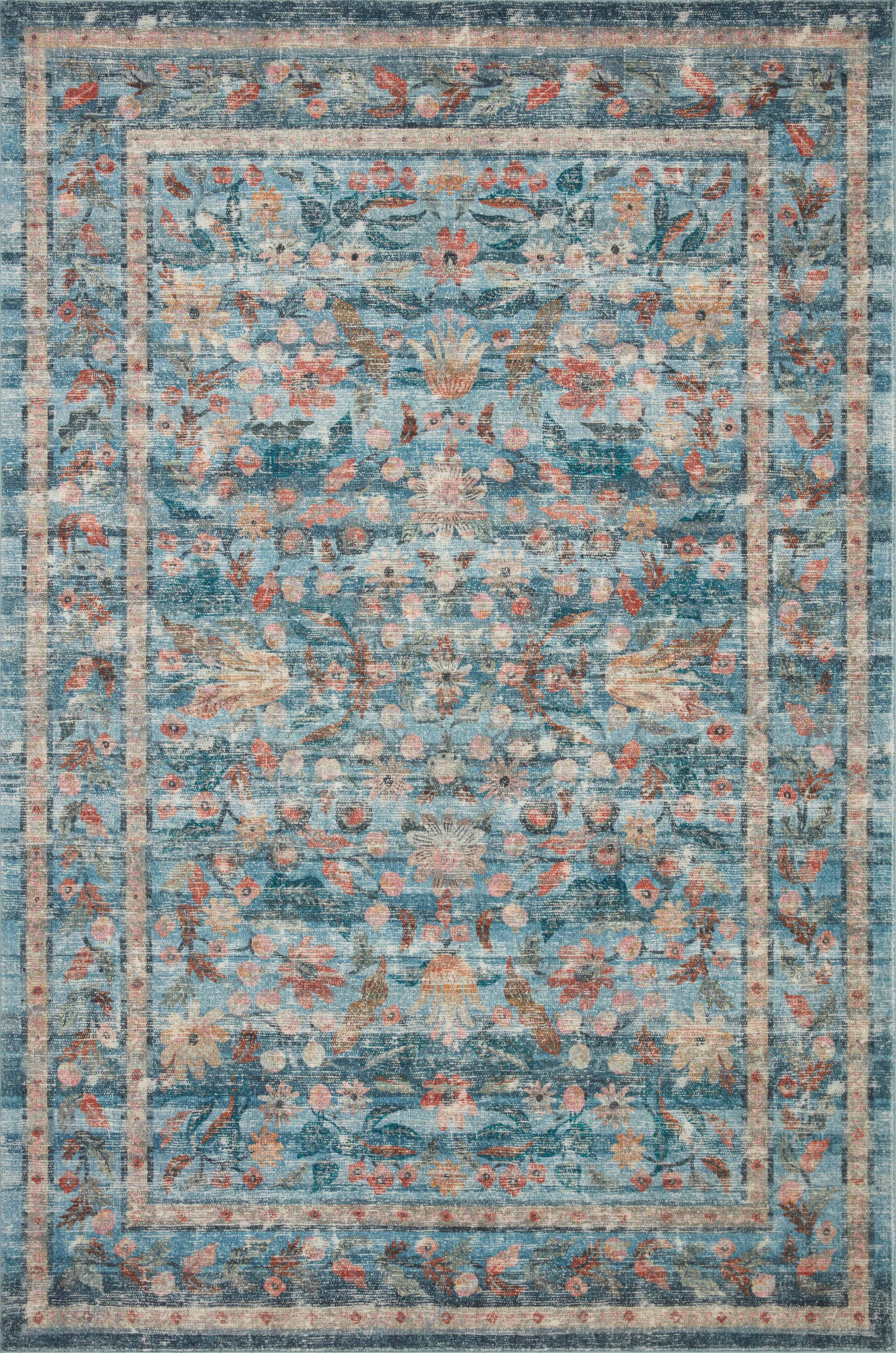 Rifle Paper Co. x Loloi Courtyard Rug, 2'3" length x 3'9" width View 1