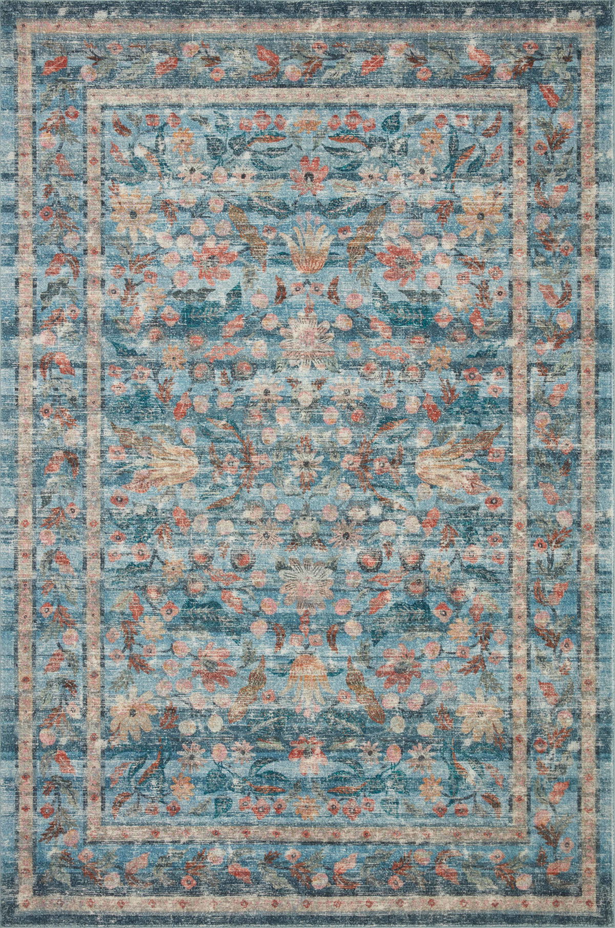 Rifle Paper Co. x Loloi Courtyard Rug, 5' length x 7'6" width View 1