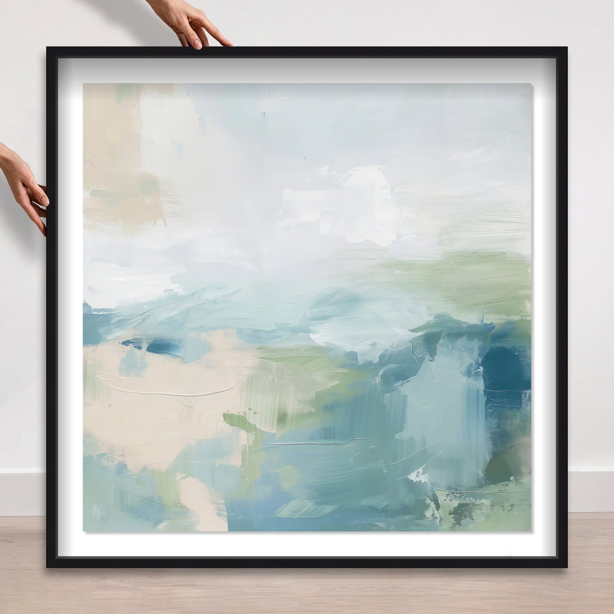 Turquoise Echoes I (No Embellishment), Art by Oliver Gal,  24x24 View 5