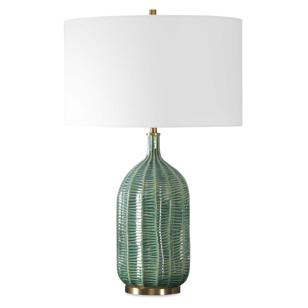 Bixby Green Table Lamp, by Uttermost, 1'4" width x 2'1.75" height x 1'4" depth View 5
