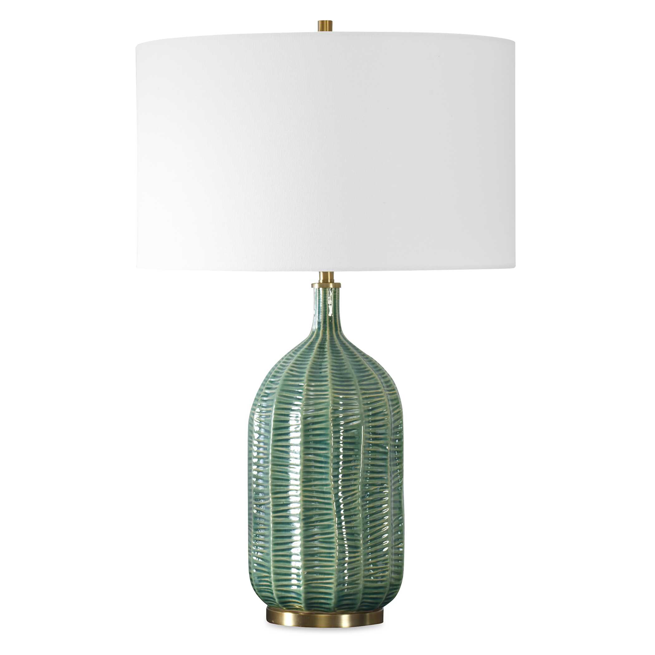 Bixby Green Table Lamp, by Uttermost, 16" width x 25.75" height x 16" depth View 5