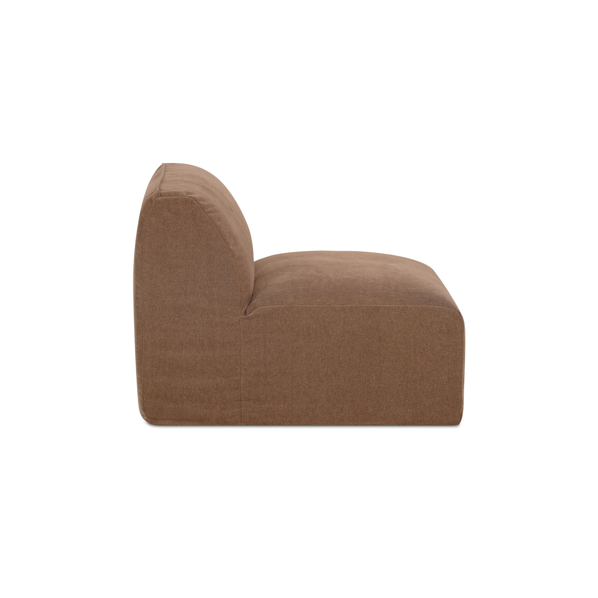 Isla Slipper Chair Mocha, Accent Chair by Moe's Home, 34.2" width x 29.9" height x 41.7" depth View 4