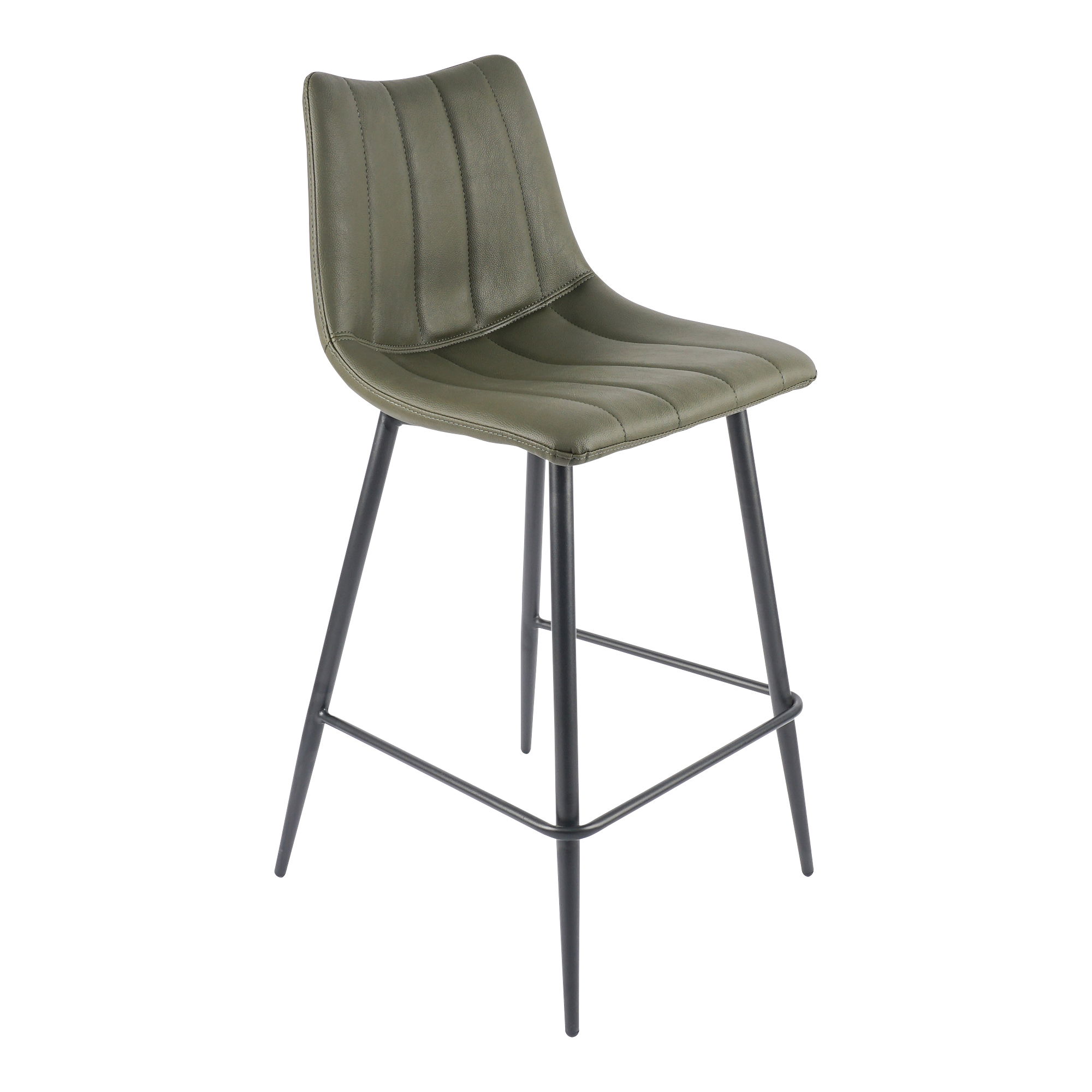 Alibi Counter Stool Dark Green - Set Of Two, Counter & Bar Stool by Moe's Home, 17.7" width x 37" height x 20" depth View 5