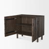 Heera Dark Brown Diamond Motif with Shelf Accent Cabinet, Cabinets & Chest by Mercana, 36" length x 16.25" width x 32" height thumbnail 8