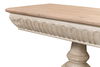 Hugo Console, Stone Grey W/Natural Top, Console Table by Sarreid, 74" length x 20" width x 31" height thumbnail 7