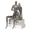 Courtship Antique Nickel Figurine, Decorative by Uttermost, 9.87" width x 18.87" height x 7.12" depth thumbnail 3