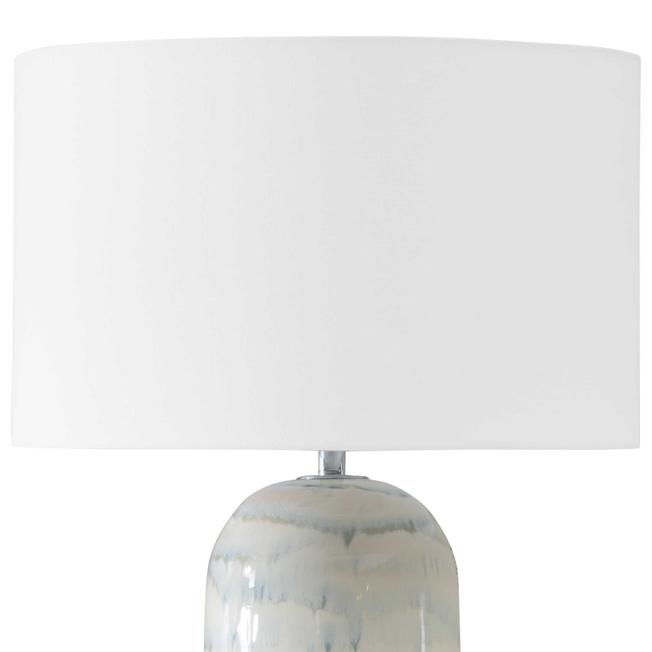 Arden White Glaze Table Lamp large image 