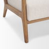 Cashel Accent Chair with Medium Brown Wood and Beige Fabric thumbnail 10