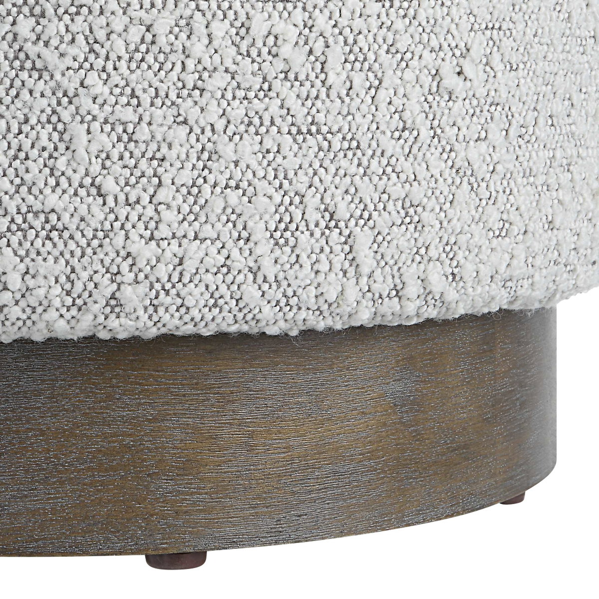 Avila Light Gray Ottoman, by Uttermost, 16" width x 18" height x 16" depth View 6