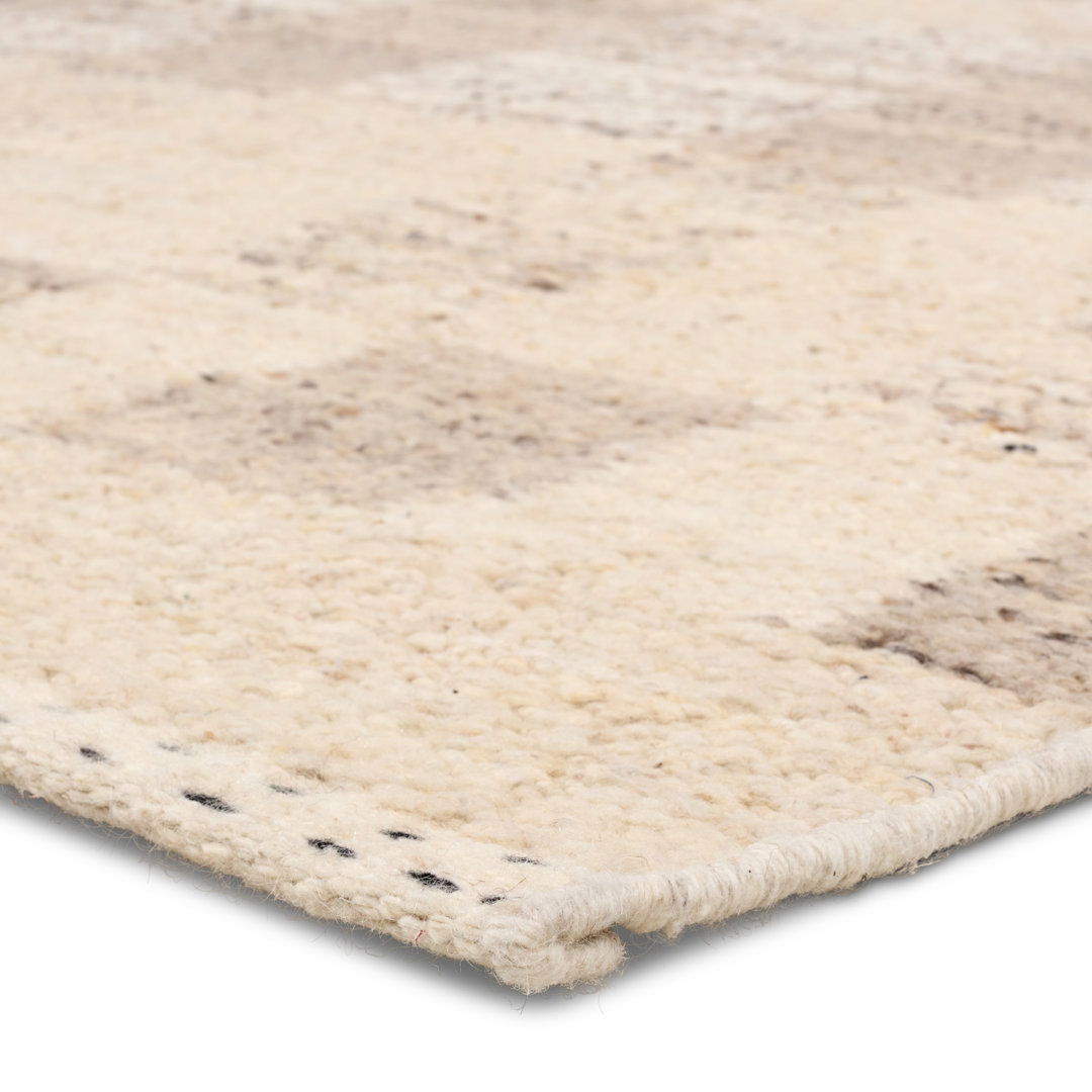 Jaipur Living Llara LEO12 Handmade Stripes Tan Area Rug (9'x12') large image 