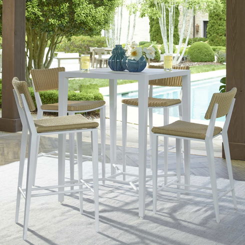 Montellano White Outdoor Bar Table