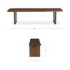 Lila Dining Bench Large Brown, Benche by Moe's Home, 89" width x 18" height x 17" depth thumbnail 9