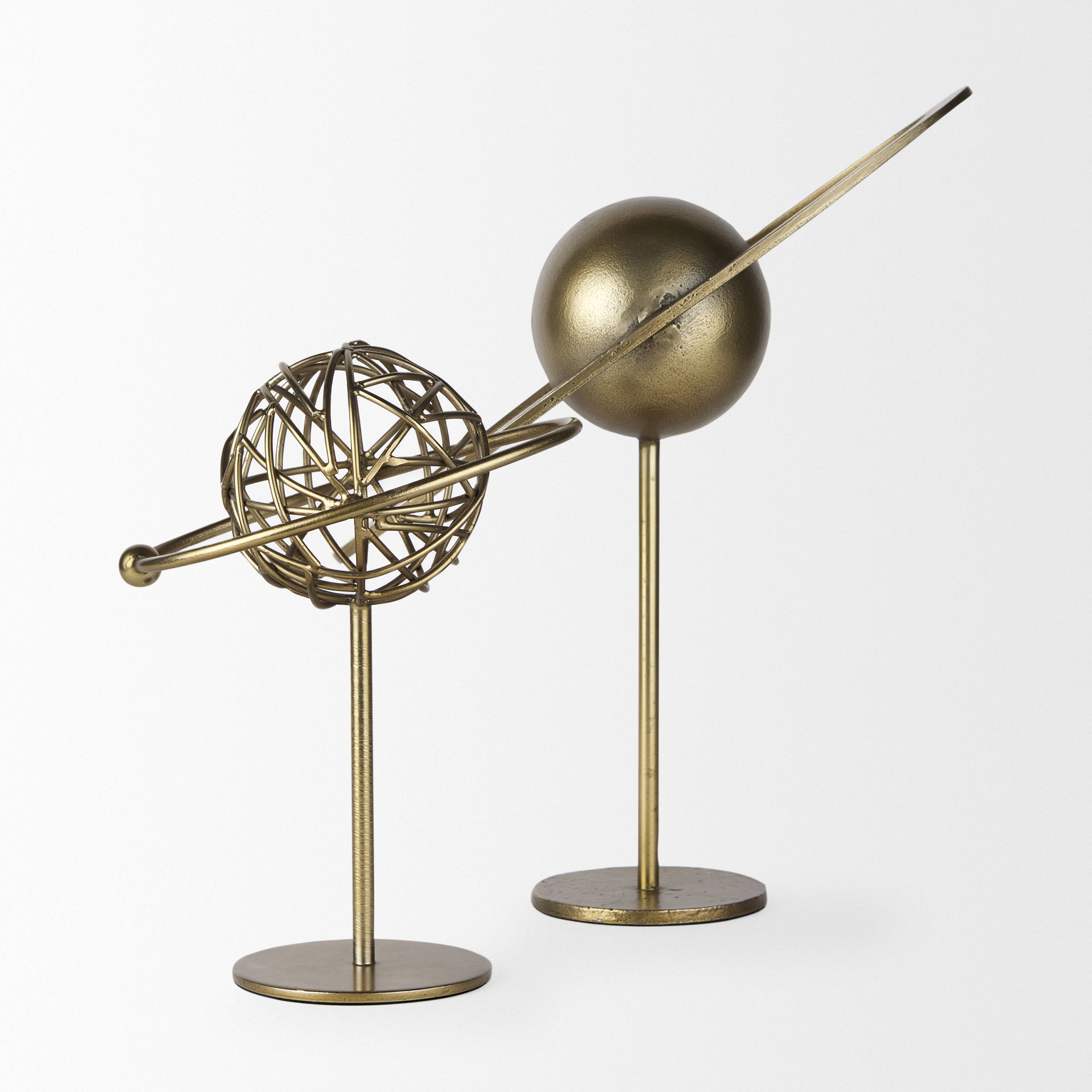 Atlas  Gold Metal Solar System Ornament large image 