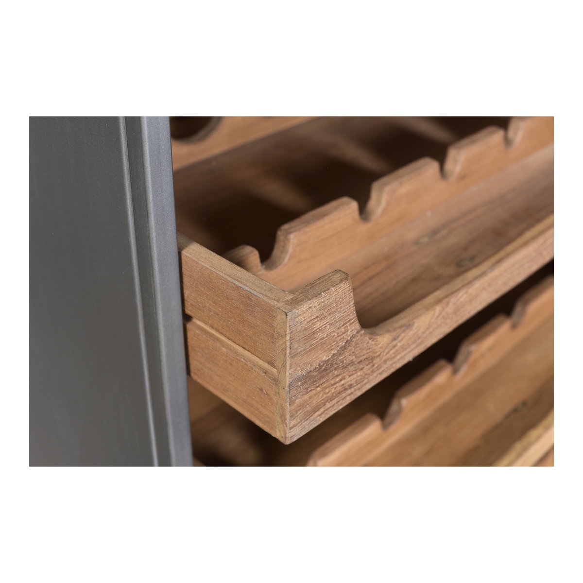 Chefs Teak Wine Bar Natural, Bar Carts & Cabinet by Moe's Home, 26.5" width x 69.5" height x 17.5" depth View 4