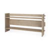 Aida Light Gray Wood Console Table, by Mercana, 76" length x 16" width x 36" height thumbnail 1