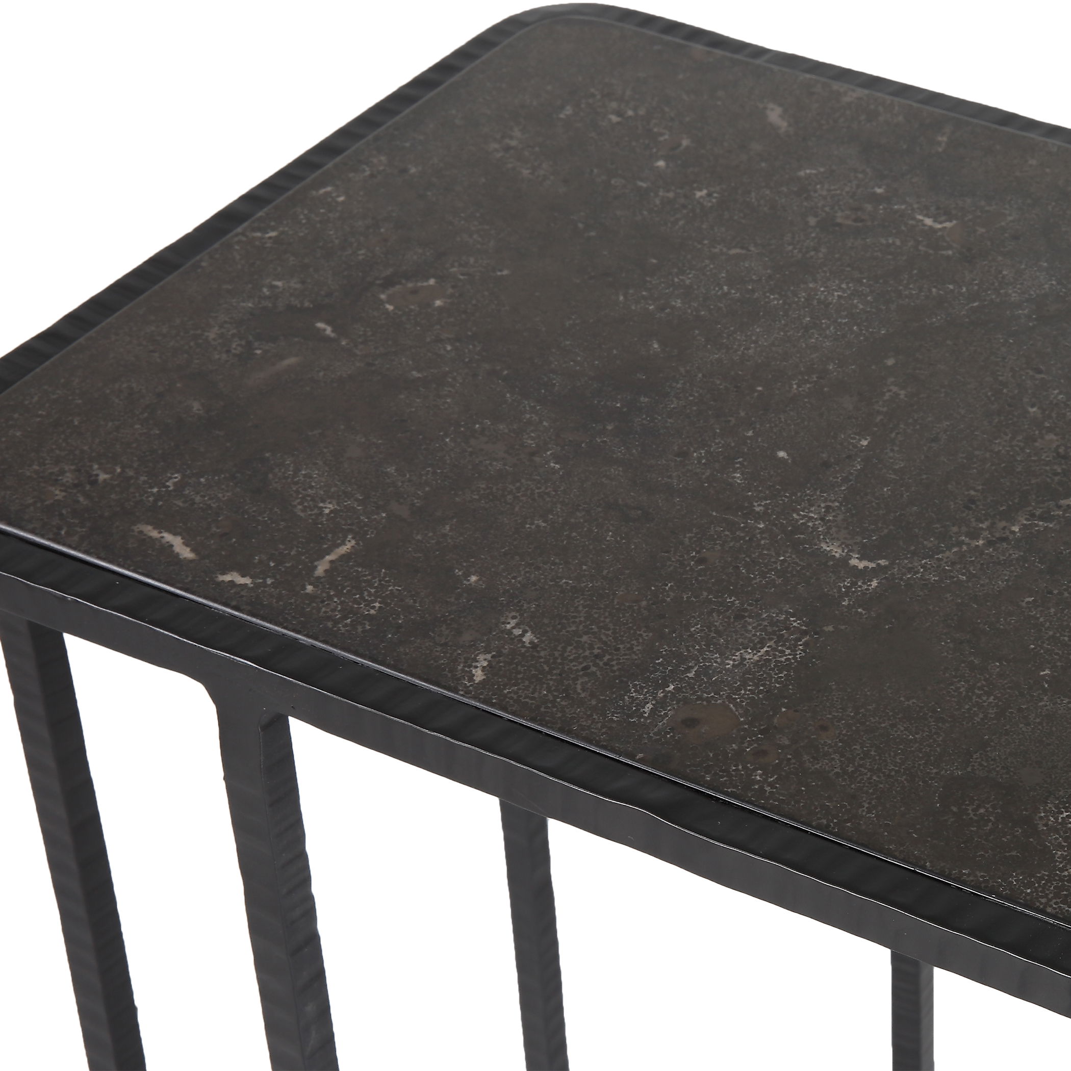 Cavern Stone & Iron Accent Table large image 