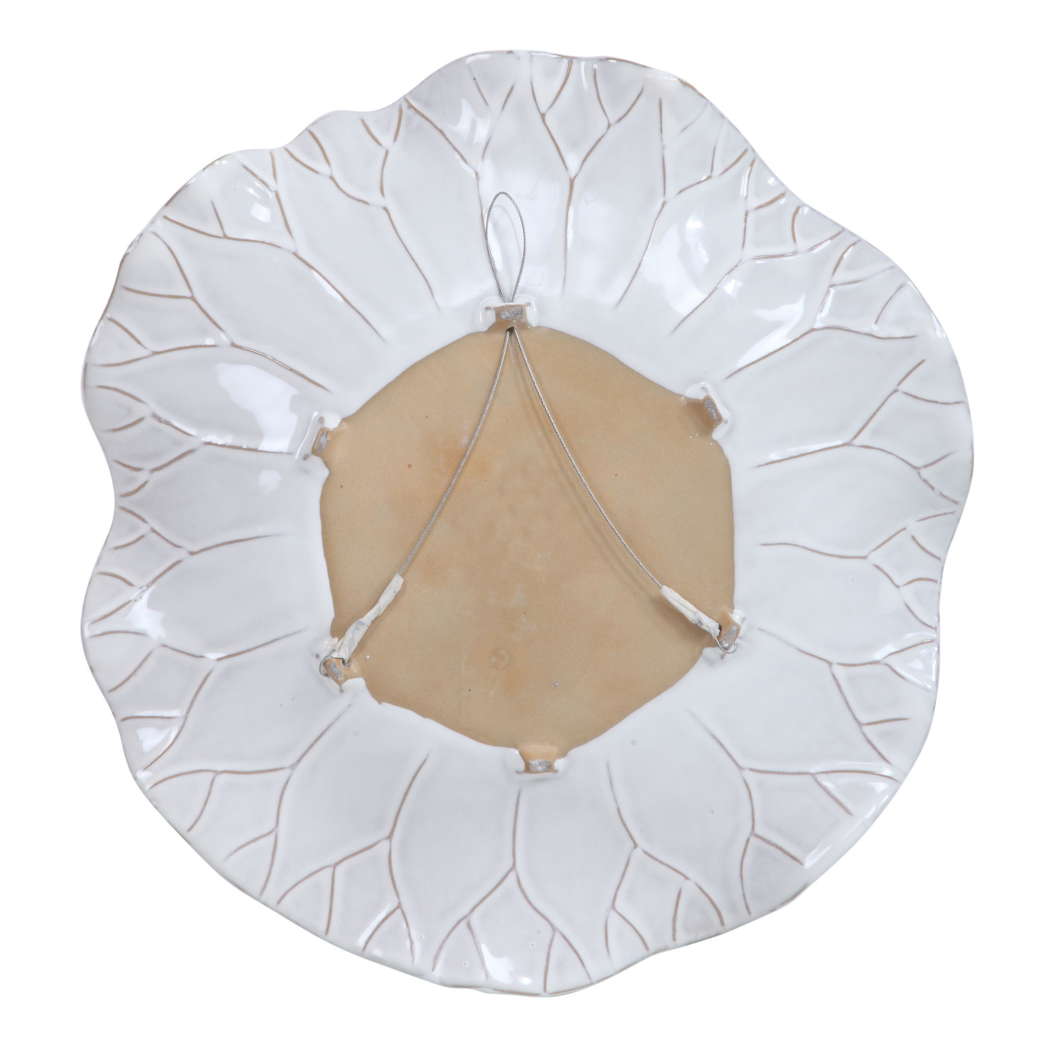 Abella Ceramic Wall Decor Set/3 White, Sculptural Wall Art by Uttermost, 17.87" width x 17.87" height x 3.87" depth View 10