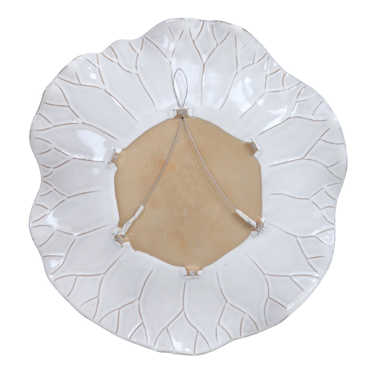 Abella Ceramic Wall Decor Set/3 White, Sculptural Wall Art by Uttermost, 17.87" width x 17.87" height x 3.87" depth View 10