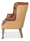 Welsh Leather & Jute Chair, Seating by Sarreid, 32" length x 33" width x 43" height thumbnail 9