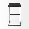 Kiran Backless 30in Seat Bar Stool | Black Wood with Black Metal, Counter & Bar Stool by Mercana, 17" length x 17" width x 30" height thumbnail 5