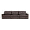 Thurlow Modular Sofa Espresso Brown Leather, Sectional Sofa by Moe's Home, 124.2" width x 33" height x 39" depth thumbnail 1