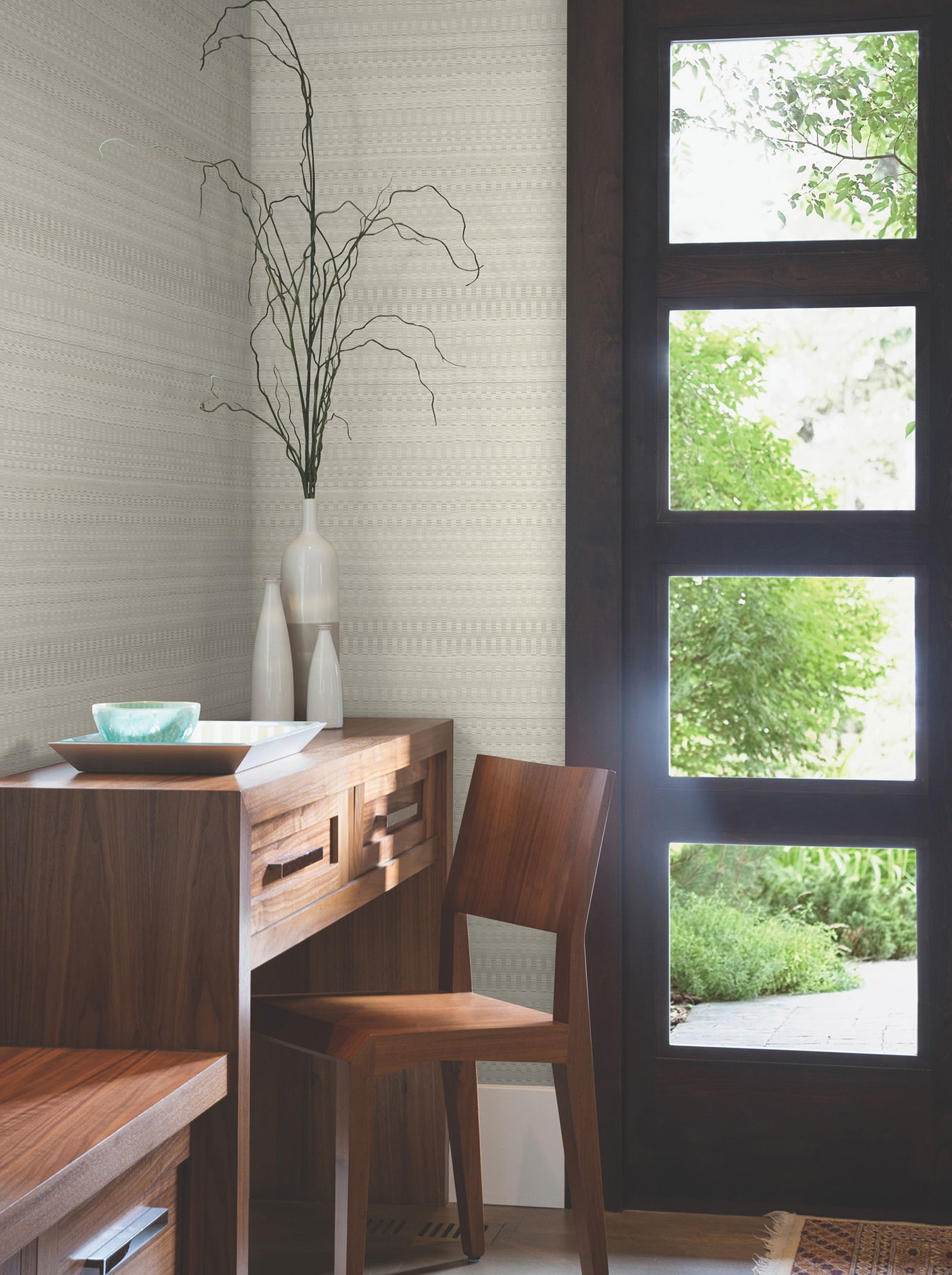 Tapestry Stitch Beige Wallpaper, by York Wall, 27' length x 2'3" width x 0.02" depth View 2